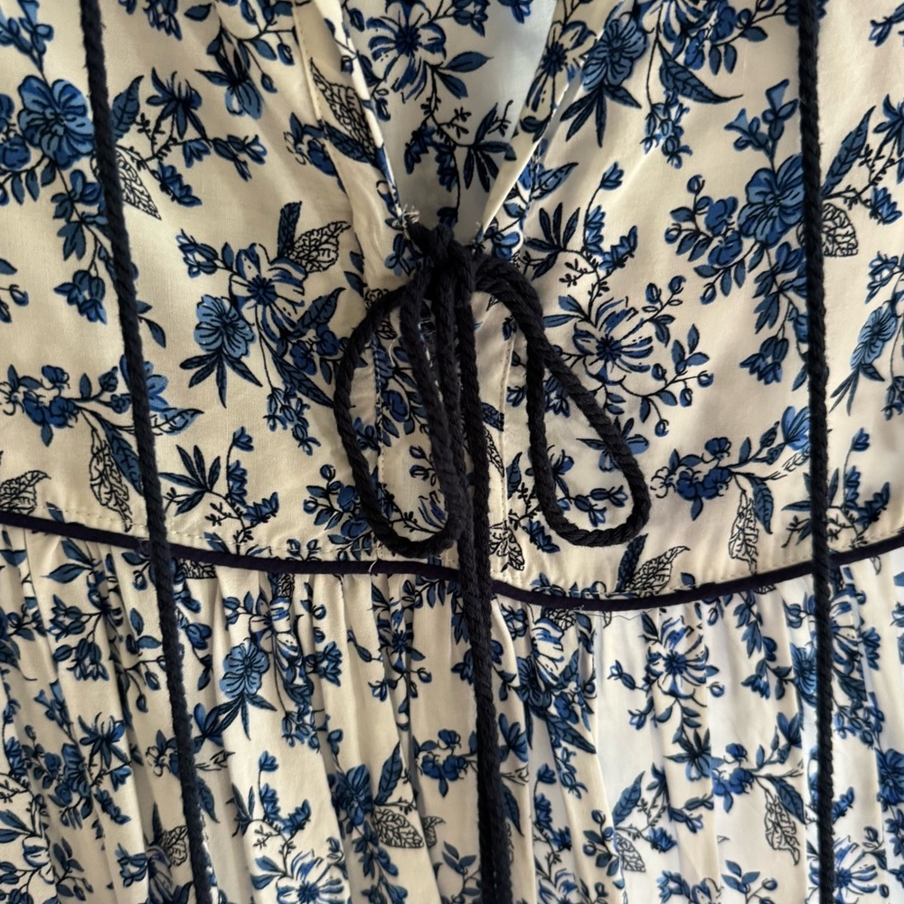NWOT-Gorgeous R Vivimos Blue & White flowing midi dress-size Small - Picture 4 of 9